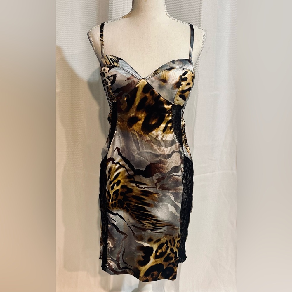 Leopard Print Silk Dress